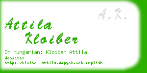 attila kloiber business card